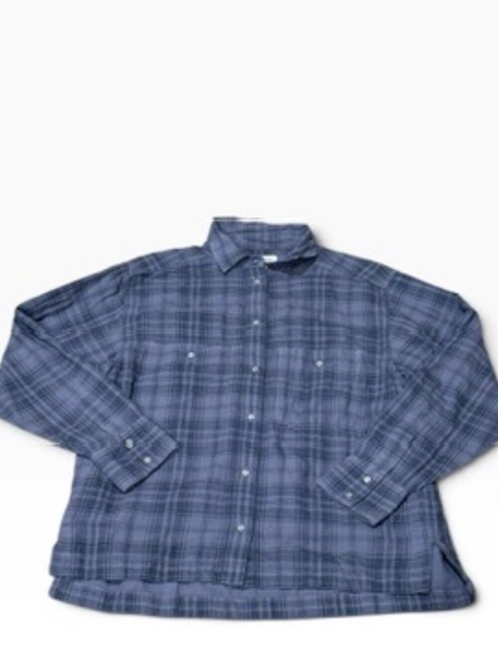 ROWAN Long Sleeve Plaid Button down in Country Blue WOmen's Size M
